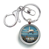 Thumbnail for Yakovlev Yak-42D - 3D + Name - Circle Key Chain - Full Print