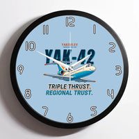 Thumbnail for Yakovlev Yak-42D - Cartoon - Framed - Light Blue