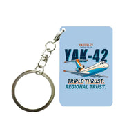 Thumbnail for Yakovlev Yak-42D - Cartoon - Key Chain - Light Blue