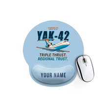 Thumbnail for Yakovlev Yak-42D - Cartoon + Name - Ergonomic Mouse Pad - Light Blue