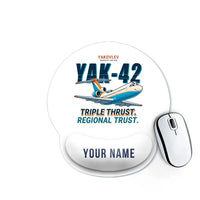 Thumbnail for Yakovlev Yak-42D - Cartoon + Name - Ergonomic Mouse Pad - White