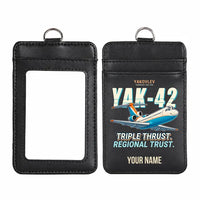 Thumbnail for Yakovlev Yak-42D - Cartoon - ID Card Holder - Black + Name