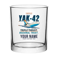 Thumbnail for Yakovlev Yak-42D - Cartoon + Name - Special Whiskey Glass