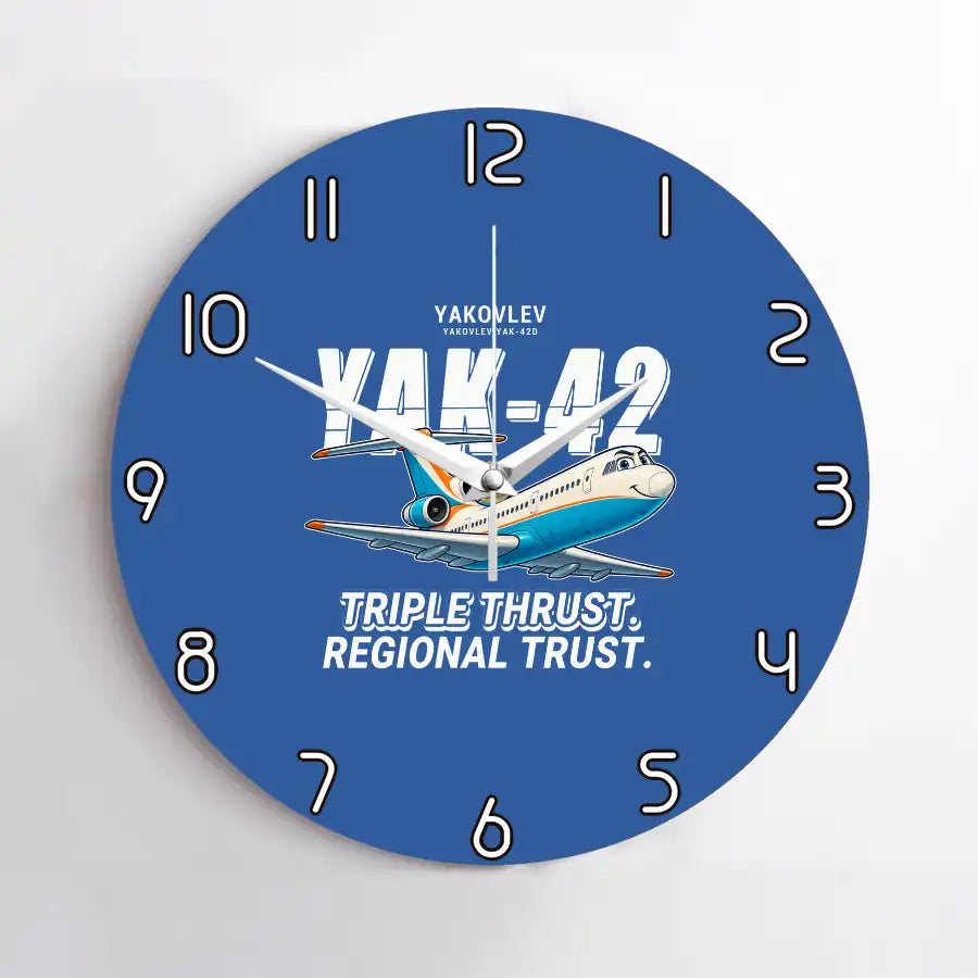 Yakovlev Yak-42D - Cartoon - No Frame - Blue