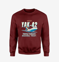 Thumbnail for Yakovlev Yak-42D - Cartoon - Sweatshirt - Wine Red