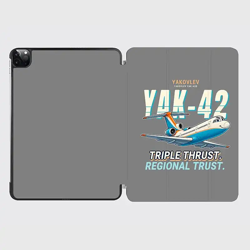 Yakovlev Yak-42D - Cartoon - iPad Case - Gray