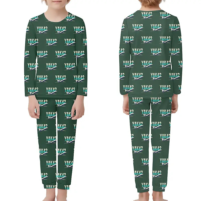 Yakovlev Yak-42D - Children Pajamas - Original Pattern - Dark Green