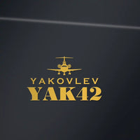 Thumbnail for Yakovlev Yak-42D - Heritage Die-Cut - Gold - Die-Cut - Close-up