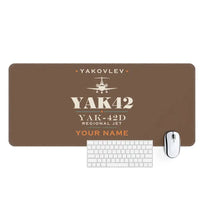 Thumbnail for Yakovlev Yak-42D - Heritage + Name - Desk Mat - Brown