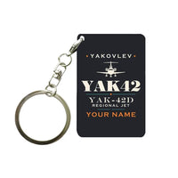 Thumbnail for Yakovlev Yak-42D - Heritage + Name - Key Chain - Black