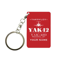 Thumbnail for Yakovlev Yak-42D - Heritage + Name - Key Chain - Red