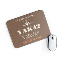 Thumbnail for Yakovlev Yak-42D - Heritage + Name - Mouse Pad - Brown