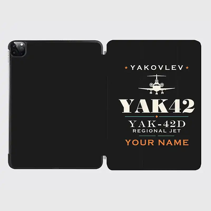 Yakovlev Yak-42D - Heritage + Name - iPad Case - Black
