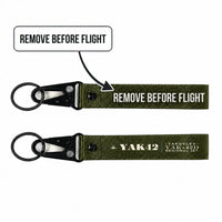 Thumbnail for Yakovlev Yak-42D Hawk-Shaped Key Chains - Dark Green - Heritage - Remove Before Flight