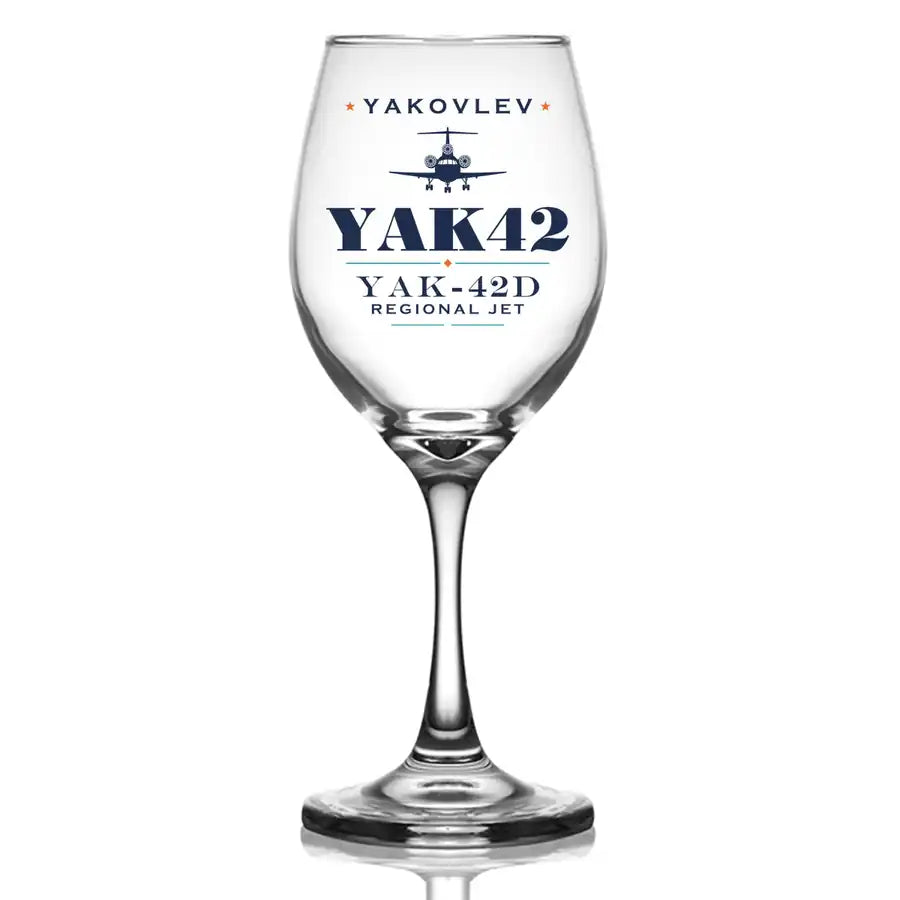 Yakovlev Yak-42D - Heritage - Wine Glass