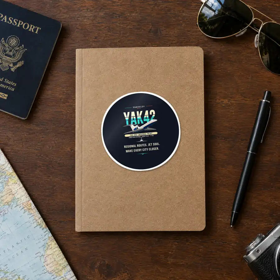 Yakovlev Yak-42D - Original - Circle Sticker - Notebook