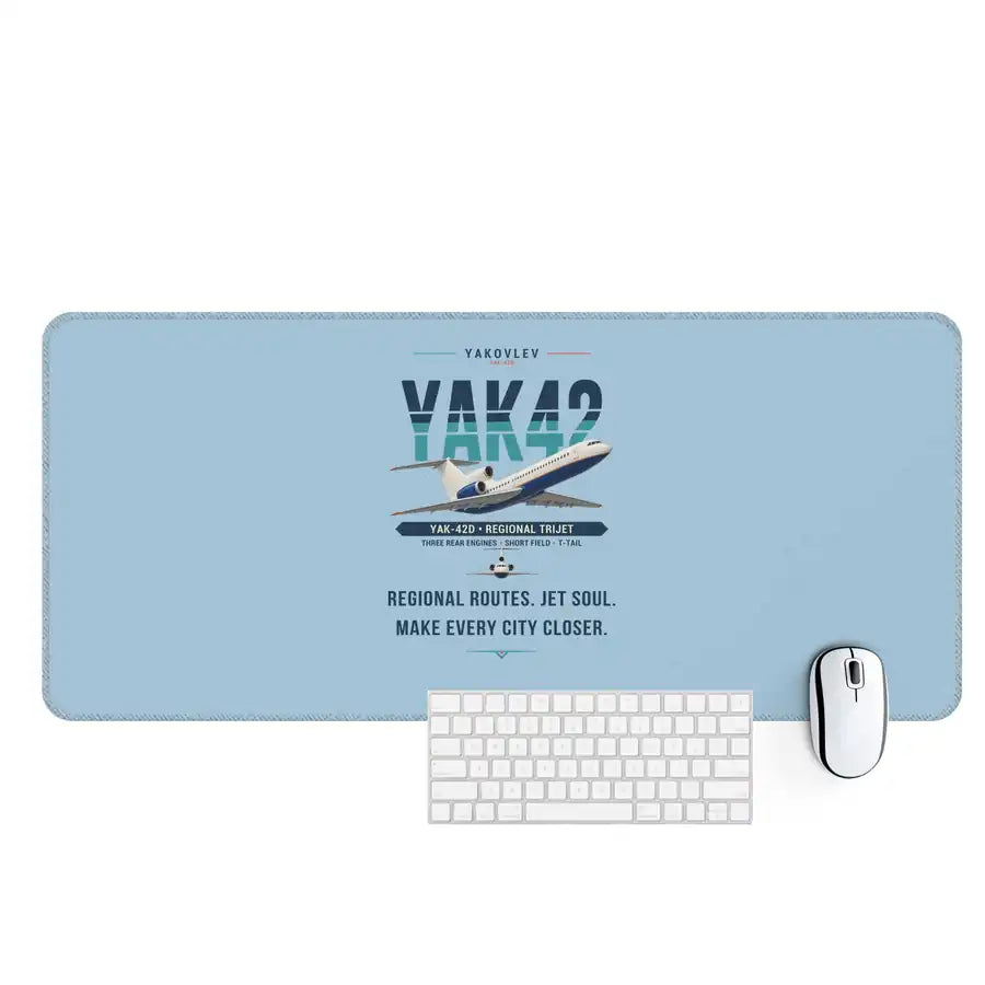 Yakovlev Yak-42D - Original - Desk Mat - Light Blue