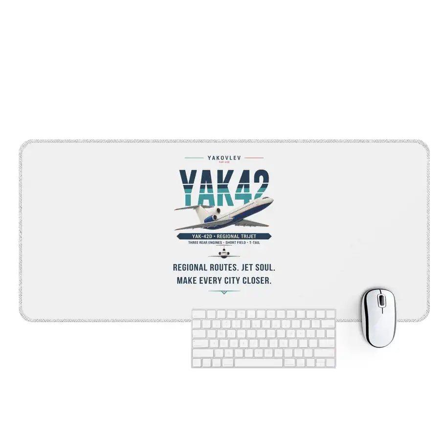 Yakovlev Yak-42D - Original - Desk Mat - White