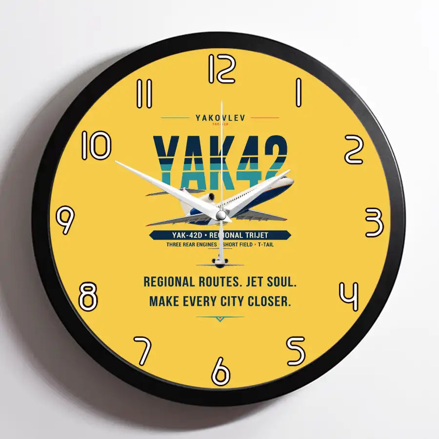 Yakovlev Yak-42D - Original - Framed - Yellow