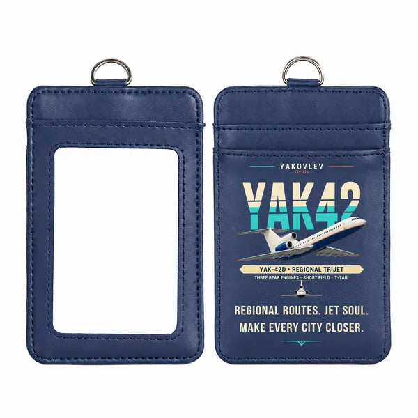 Yakovlev Yak-42D - Original - ID Card Holder - Navy Blue