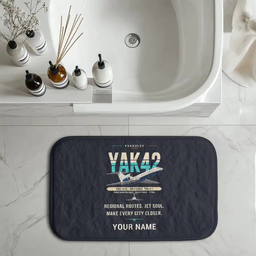 Yakovlev Yak-42D - Original + Name - Bath Mat