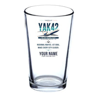 Thumbnail for Yakovlev Yak-42D - Original + Name - Beer & Water Glass