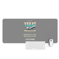 Thumbnail for Yakovlev Yak-42D - Original + Name - Desk Mat - Gray
