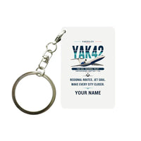 Thumbnail for Yakovlev Yak-42D - Original + Name - Key Chain - White