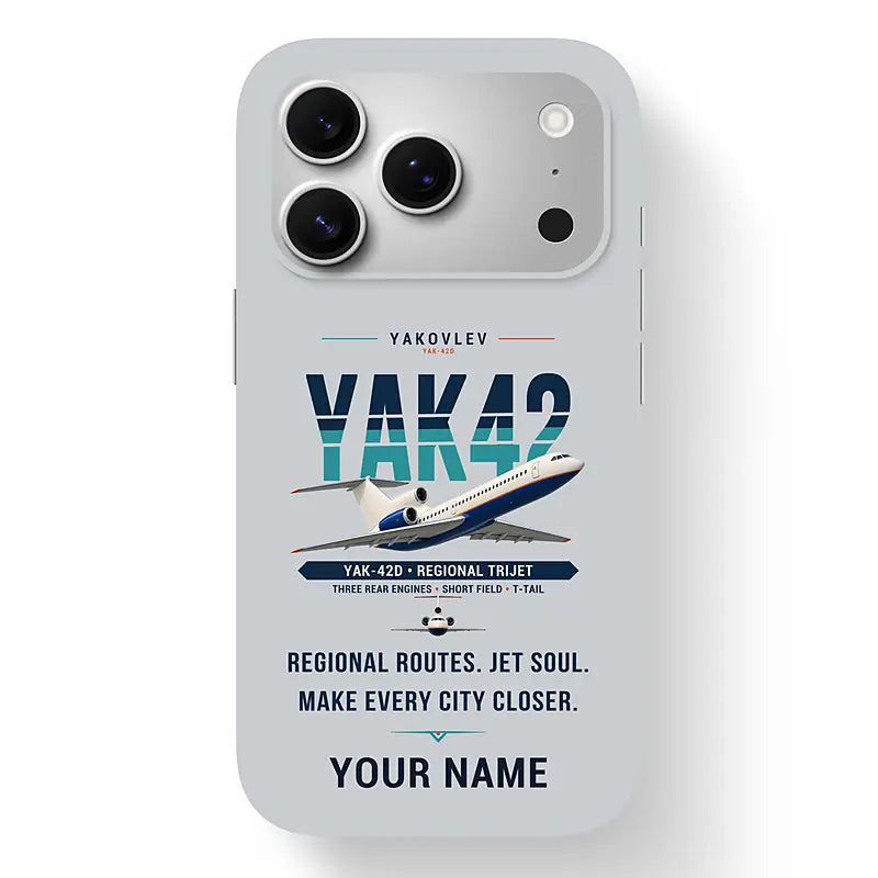 Yakovlev Yak-42D - Original + Name - MagSafe iPhone 17 Pro - Light Gray