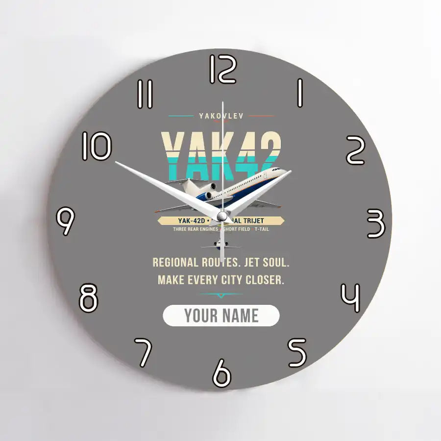 Yakovlev Yak-42D - Original + Name - No Frame - Gray