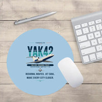 Thumbnail for Yakovlev Yak-42D - Original - Round Mouse Pad - Light Blue