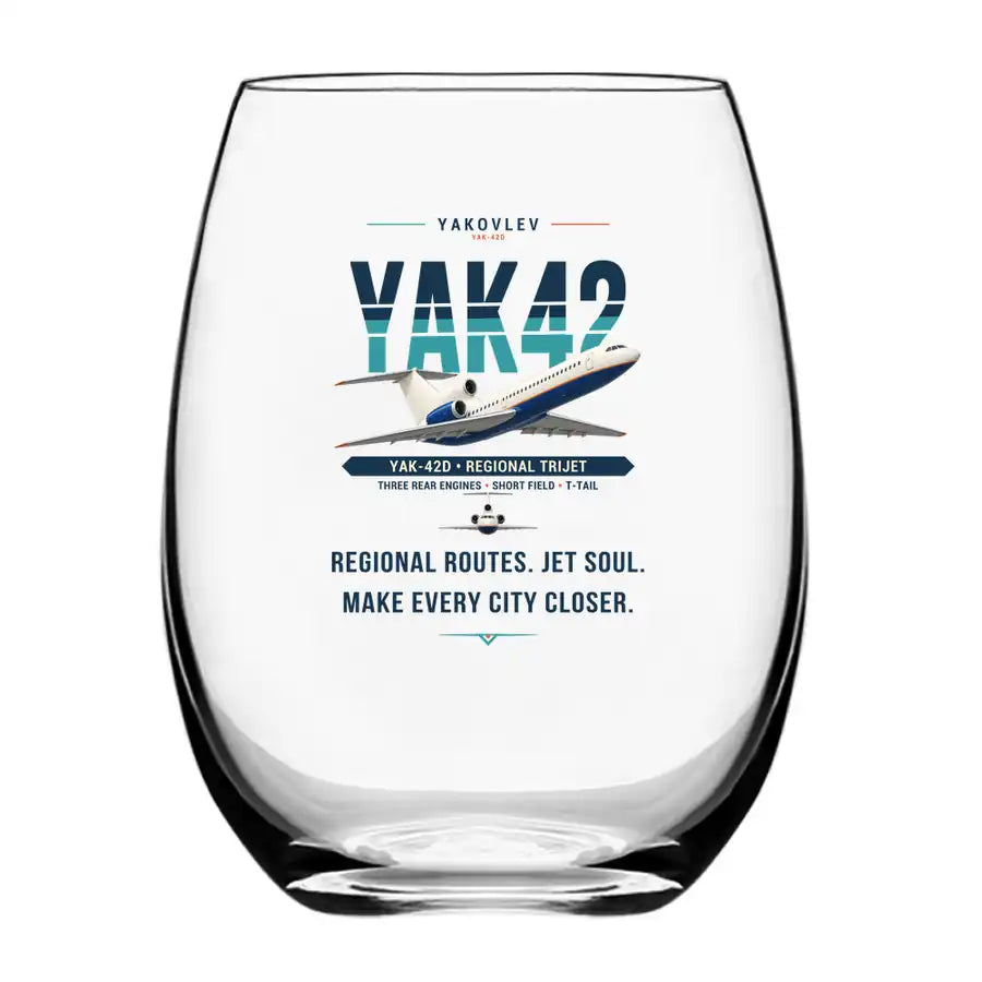Yakovlev Yak-42D - Original - Water & Drink Glass
