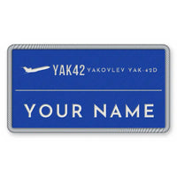 Thumbnail for Yakovlev Yak-42D Patches - Rectangle + Name - Royal White