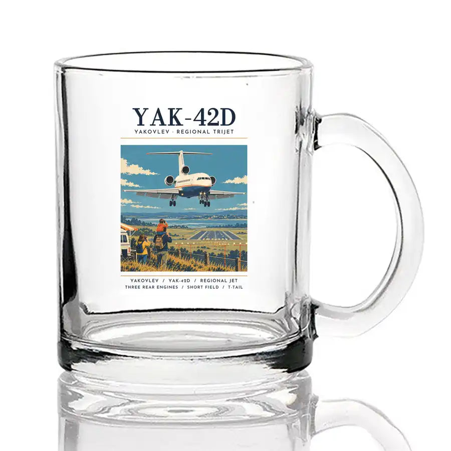 Yakovlev Yak-42D - Poster - Coffee & Tea Glass