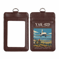 Thumbnail for Yakovlev Yak-42D - Poster - ID Card Holder - Dark Brown