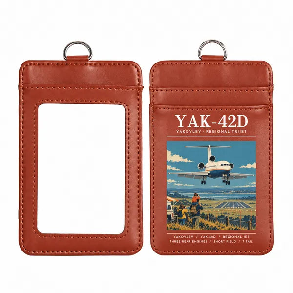 Yakovlev Yak-42D - Poster - ID Card Holder - Light Brown