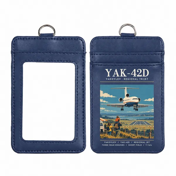 Yakovlev Yak-42D - Poster - ID Card Holder - Navy Blue
