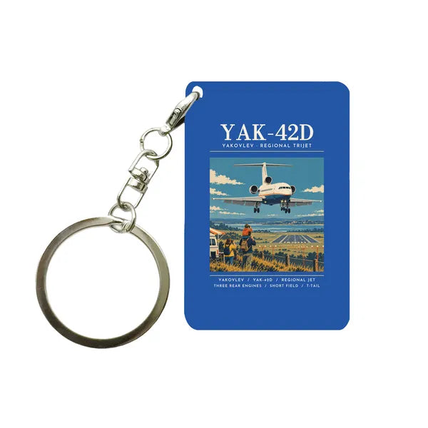 Yakovlev Yak-42D - Poster - Key Chain - Blue