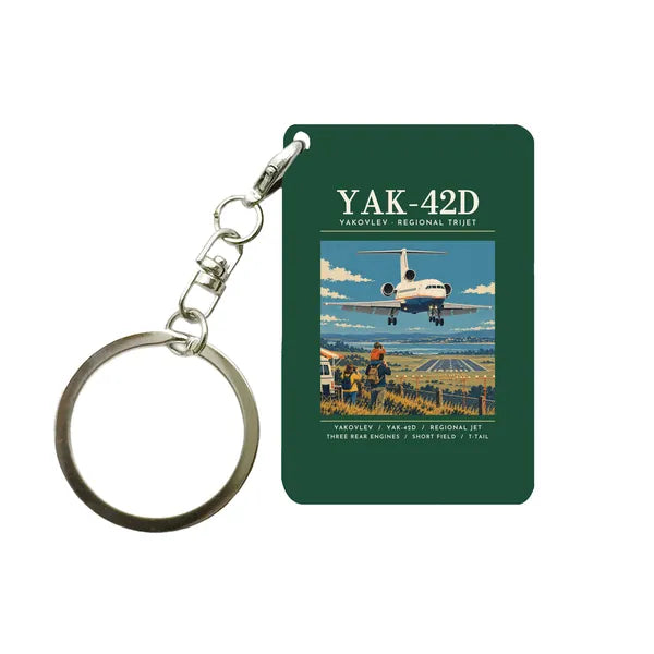 Yakovlev Yak-42D - Poster - Key Chain - Dark Green