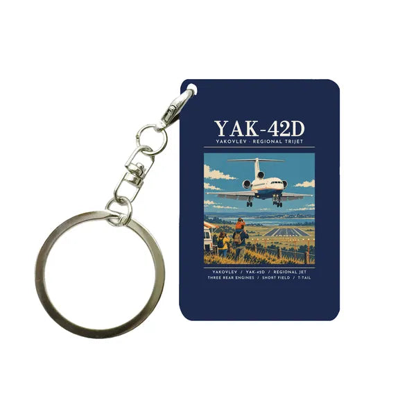 Yakovlev Yak-42D - Poster - Key Chain - Navy Blue