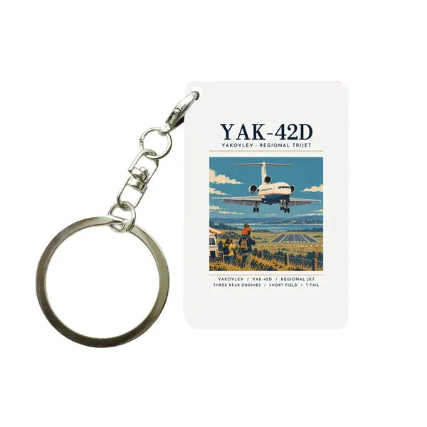 Yakovlev Yak-42D - Poster - Key Chain - White