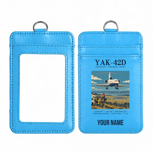 Yakovlev Yak-42D - Poster - ID Card Holder - Blue + Name