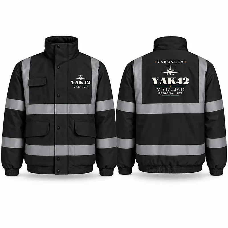 Yakovlev Yak-42D Reflective Winter Jackets - Heritage - Black