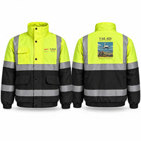 Thumbnail for Yakovlev Yak-42D Reflective Winter Jackets - Poster - Fluorescent Yellow & Navy