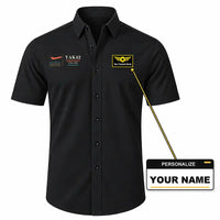 Thumbnail for Yakovlev Yak-42D - Short Sleeve Shirt - Poster - Black + NAME
