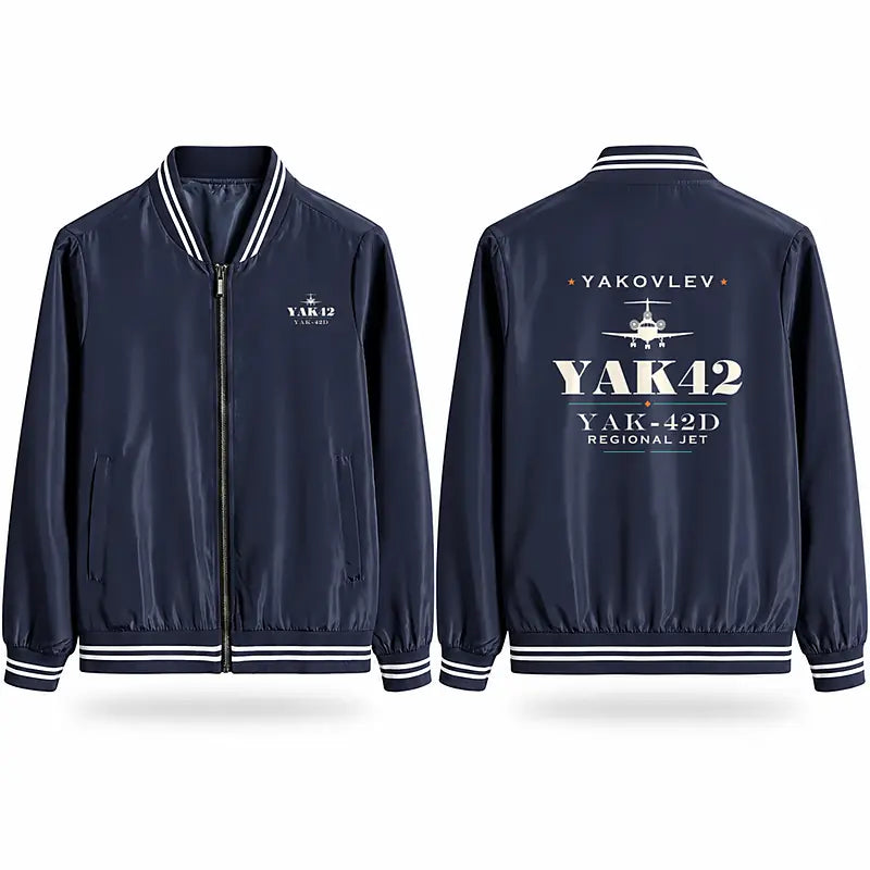 Yakovlev Yak-42D Stylish Jackets - Baseball Collar - Heritage - Navy Blue