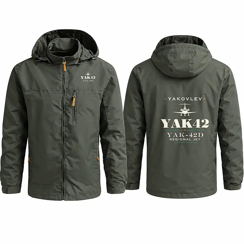 Yakovlev Yak-42D Stylish Jackets - Hooded Windbreaker - Heritage - Olive Green