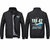 Thumbnail for Yakovlev Yak-42D Stylish Jackets - Stand Collar - Cartoon - Black