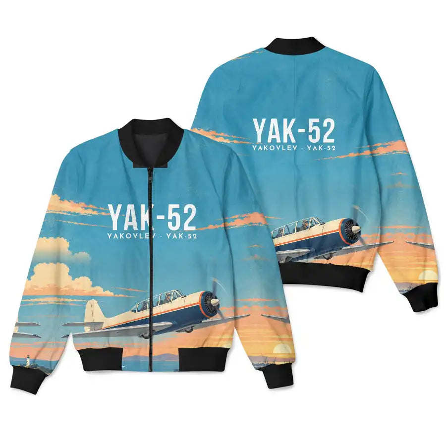 Yakovlev Yak-52 3D All-Over Print Clothing - Bomber Jacket - 3D