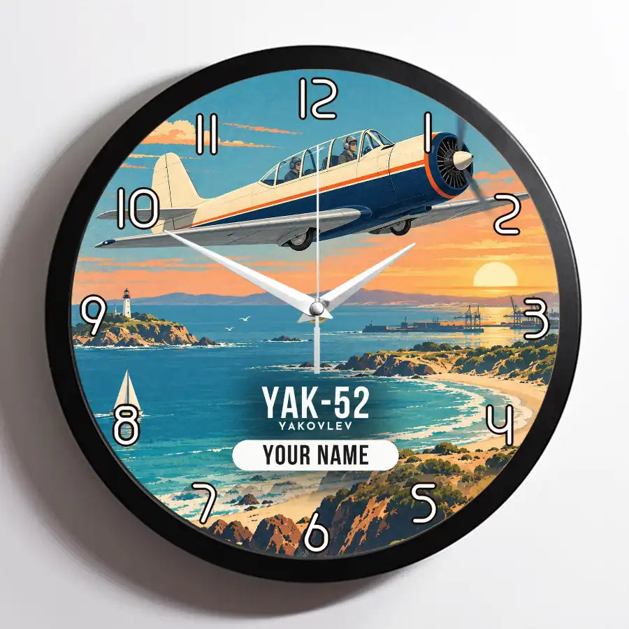 Yakovlev Yak-52 - 3D + Name - Framed - Full Print